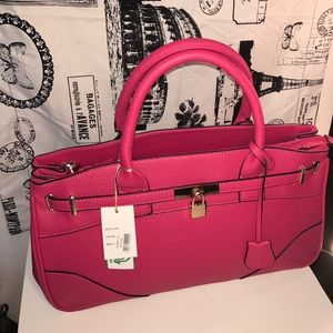 Pink 🇮🇹 vegan Hermes Birkin look alike.