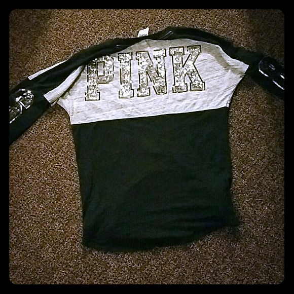 XS PINK long sleeve bling shirt