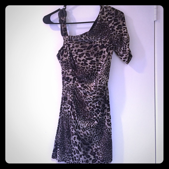 Cheetah print cocktail dress