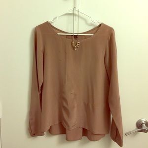 Club Monaco dark beige blouse
