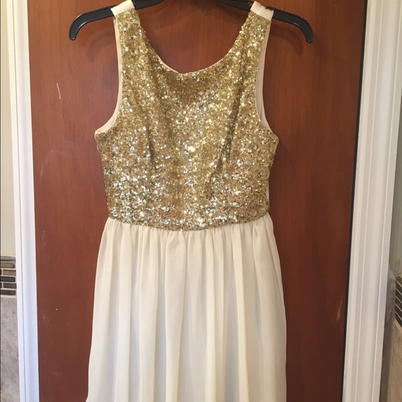 Gold Sequin Cocktail Dress