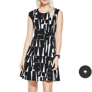 Vince Camuto Graphic Forms Scuba Dress