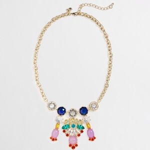J CREW FACTORY MULTICOLOR CHANDELIER NECKLACE