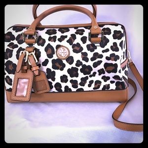 Tory Burch Kerrington Leopard Print Satchel