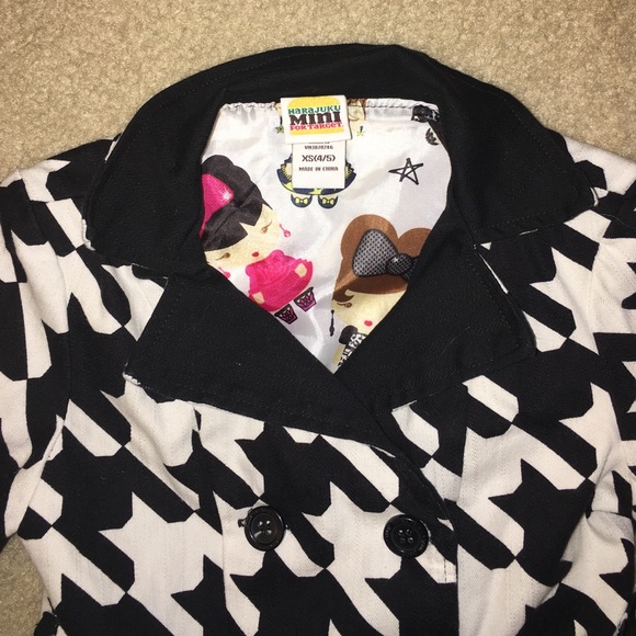 💙Houndstooth Ruffle Coat (size 4-5) - Picture 2 of 3