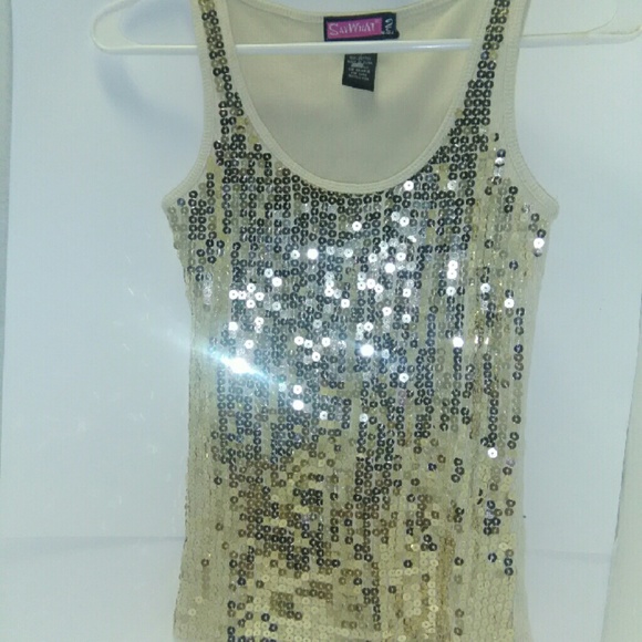 SOLD-Shimmering Tank Top