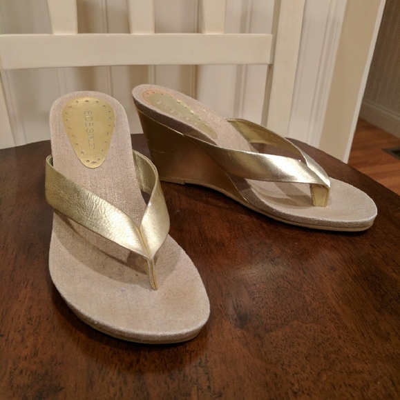 BCBGirls Gold Wedge Heels