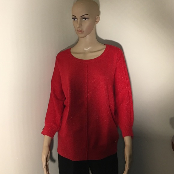 Tommy Hilfiger Sweaters - TOMMY HILFIGER  Size L. NWOT Gorgeous Red V-Neck