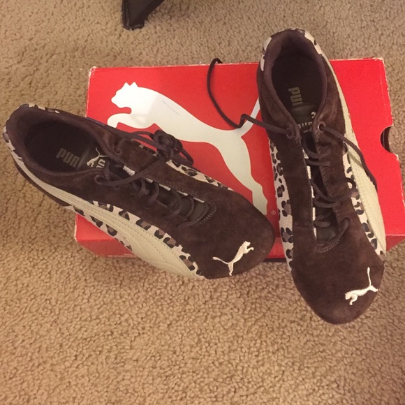 NEW  size 7 Puma brown Leopard Puma