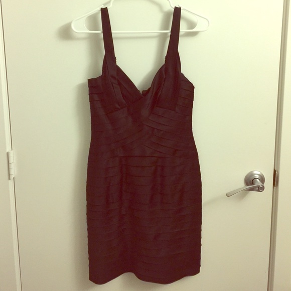 Bcbg Maxazria black form fitting formal dress