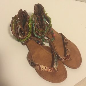 Nine West Sandals with beads, size 6.5