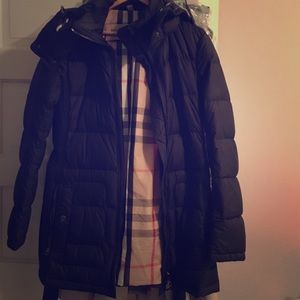 Burberry down, belted coat size L