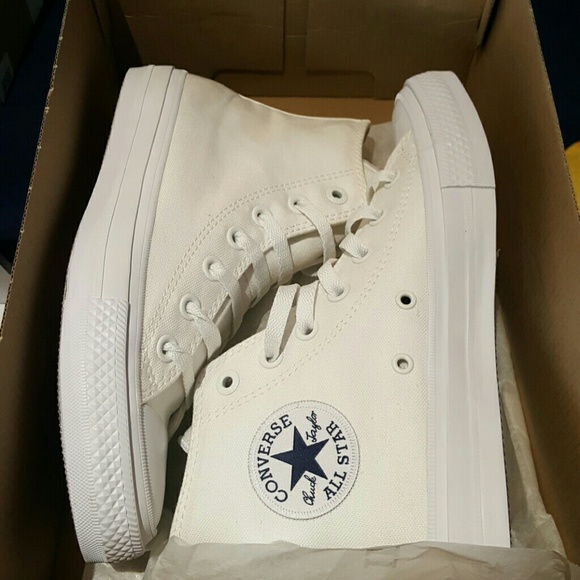 Converse Unisex Chuck Taylor All Star II Hi White - Picture 4 of 4