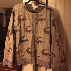 Brown prehistoric horse jacket