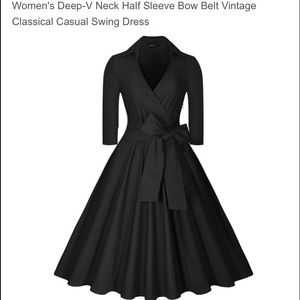 Classic Black dress w/flare underskirt