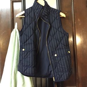 Jcrew pin striped vest
