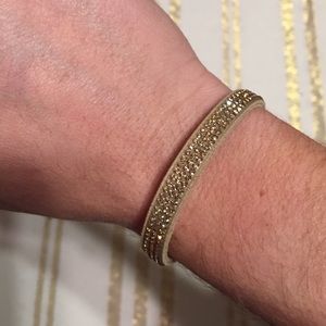 Single Wrap Rustic Cuff Gold Bracelet