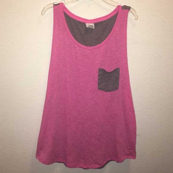 PINK Victoria Secret Pink gray tank top