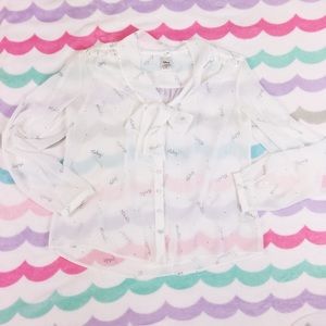 LC Lauren Conrad Tops - Minnie Rocks the Dots Sheer Blouse LC Lauren Conrad Tops - Minnie Rocks the Dots Sheer Blouse