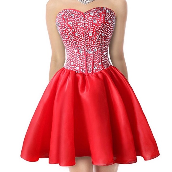 Red Homecoming dress - Picture 3 of 4