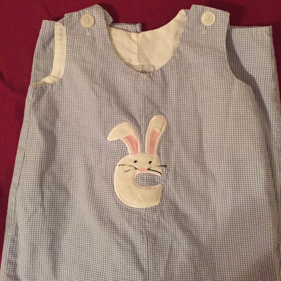 Gingham monogrammed "C" Easter Longall