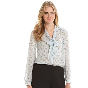 LC Lauren Conrad Tops - Minnie Rocks the Dots Blouse in blue LC Lauren Conrad Tops - Minnie Rocks the Dots Blouse in blue