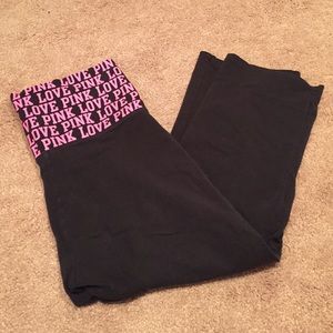 VS Pink Capri Yoga Pants