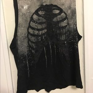 Skull shirt see thru