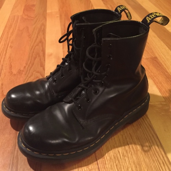 Dr. Marten black combat boots