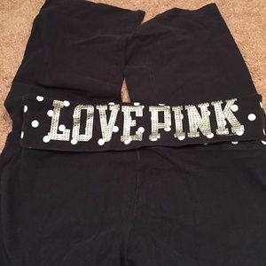 VS Pink Bling Bootcut Yoga Pants