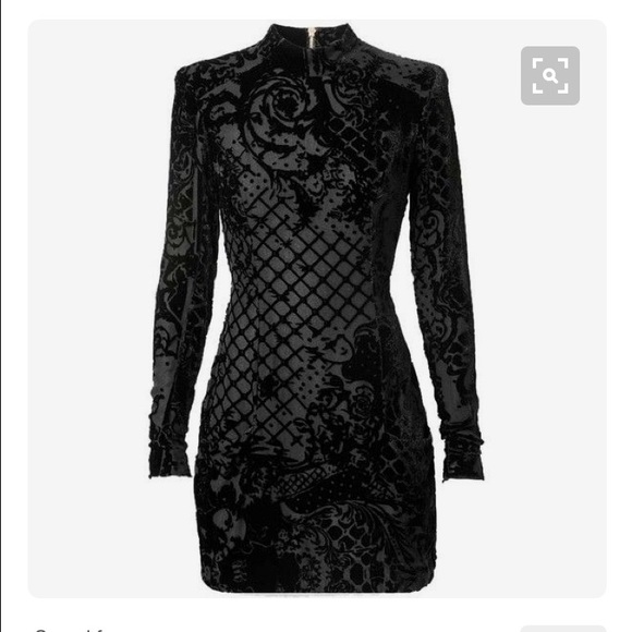 H&M Balmain velvet mini dress