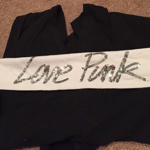 VS Pink sequined Yoga Pants