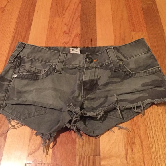 True religion camo shorts
