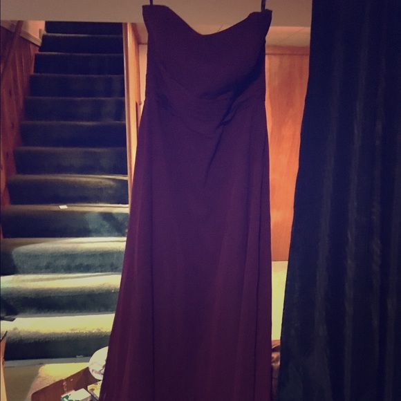 Mahogany bridesmaids dress