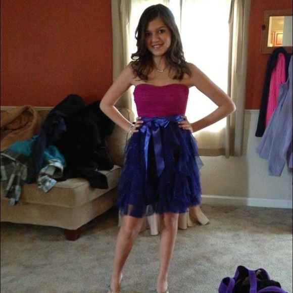 Pink and purple sparkly dress - Picture 3 of 3