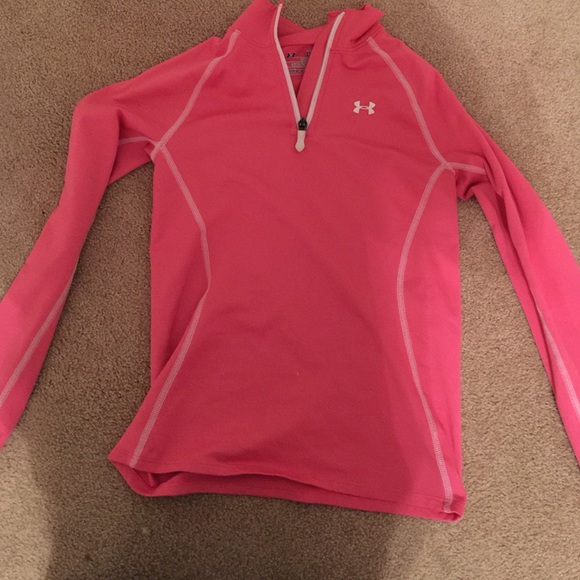 Brand new pink under amour pull over