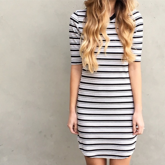 striped t shirt dress - Picture 2 of 4