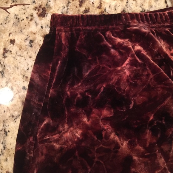 Harlow Chocolate ombré velvet straight skirt - Picture 3 of 4