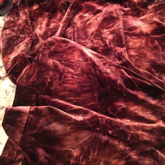 Harlow Chocolate ombré velvet straight skirt - Picture 4 of 4