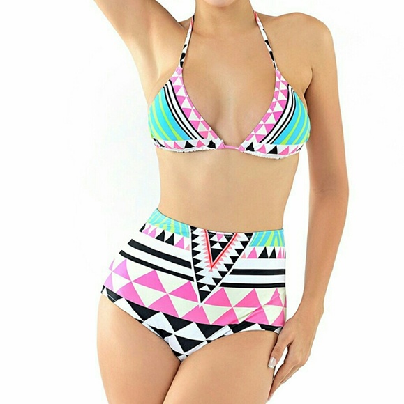 Women's High Waist Padded Bikini Swimsuit