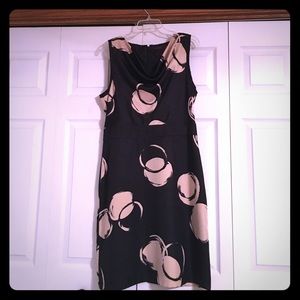 The Limited black satin print dress
