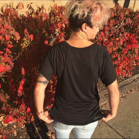 Pop Fusion Michael Jackson Flowy Raglan Tee - Picture 4 of 4