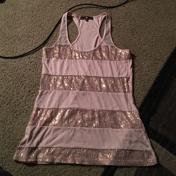 Rose gold tank top