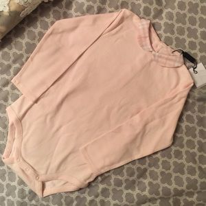 Baby infant girls BURBERRY pink check onsie