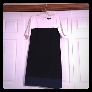 White House Black Market color block shift dress