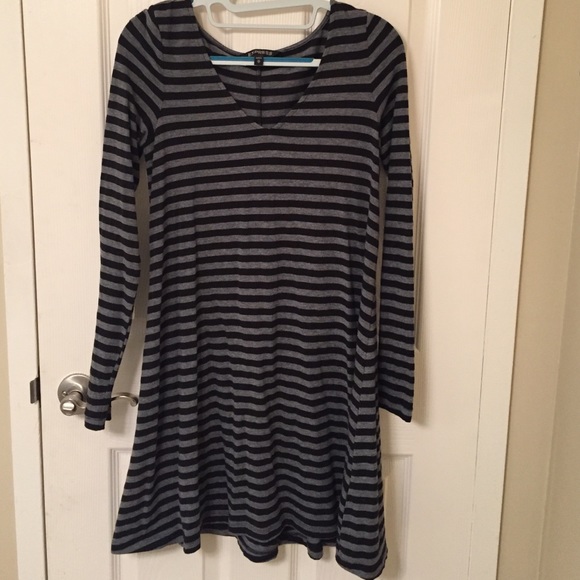 Striped long sleeve dress
