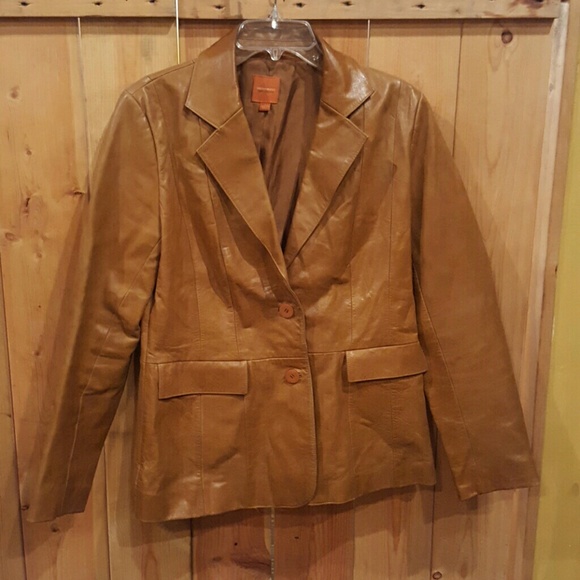 Anonymous  Jackets & Blazers - Cognac leather blazer