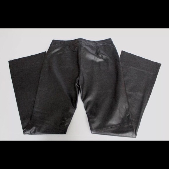 BCBG MaxAzria Lea Black Leather Pants $568 Size 8 - Picture 3 of 4