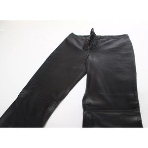 BCBG MaxAzria Lea Black Leather Pants $568 Size 8