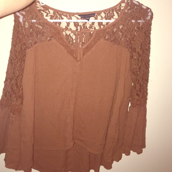Brown lace shirt from American eagle